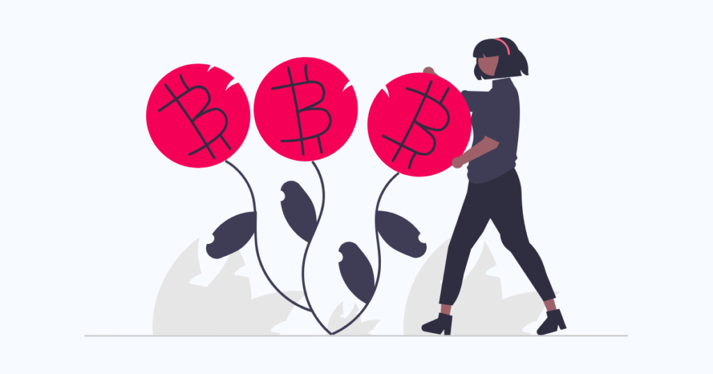 仮想通貨の税金や確定申告をイメージしたイラスト