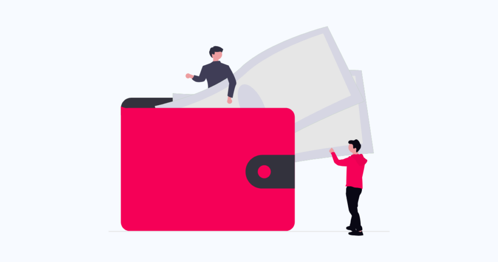 仮想通貨の税金計算と税率をイメージしたイラスト